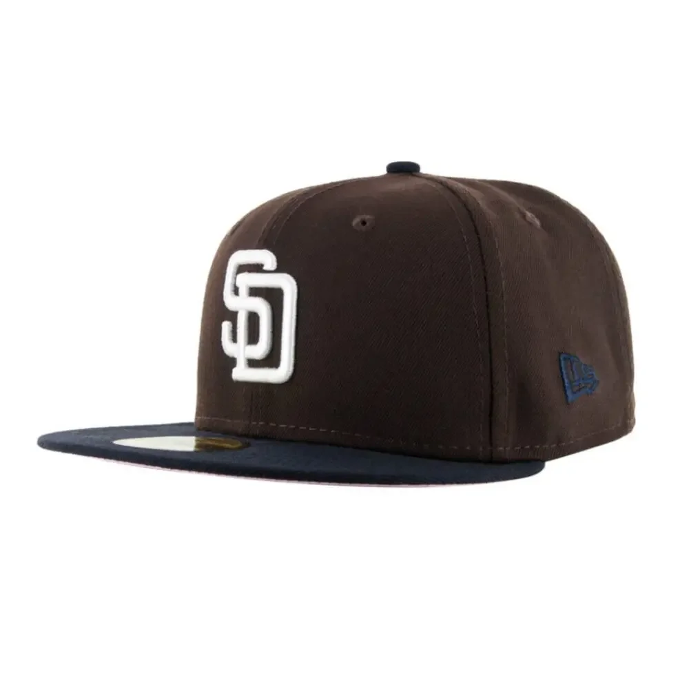 New Era X Billion Creation Mens 59FIFTY San Diego Padres Fitted Hat Brown 7 5/8